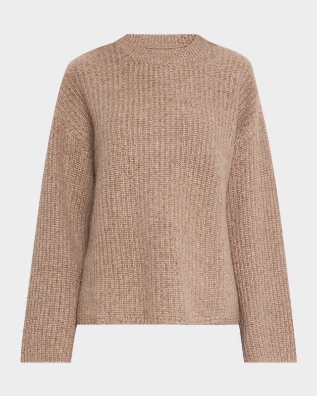 Crewneck Super Luxe Cashmere Fisherman Sweater